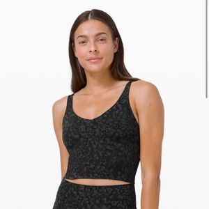 Black Cheetah Print Lululemon Align Workout Top